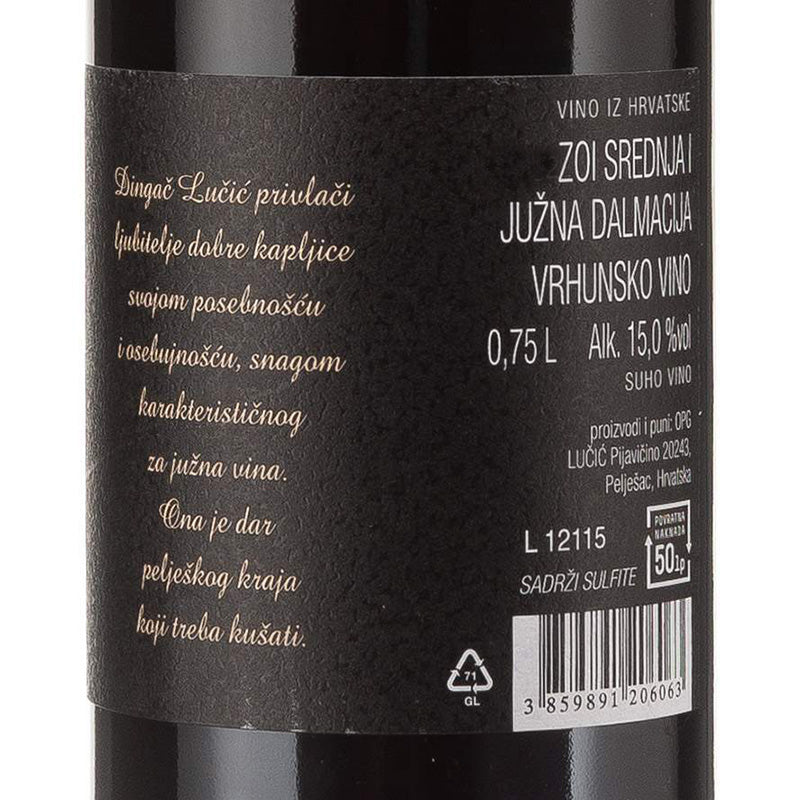 blive imponeret sommer rester Lucic Dingac Barrique V-HQ Red Wine – Euro Specialty Beverages